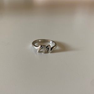 sterling silver “m” james avery ring